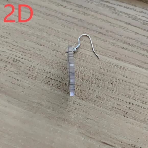 Cat Boba Tea Acrylic Dangle Earrings Kawaii Kitty Hoodie Bubble Tea - Picture 4 of 5